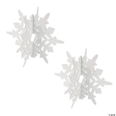 Glitter Snowflake Centerpieces