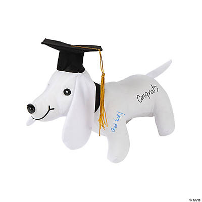 ArtCreativity Plush Autograph Teddy Bear, 1 Piece, Graduation