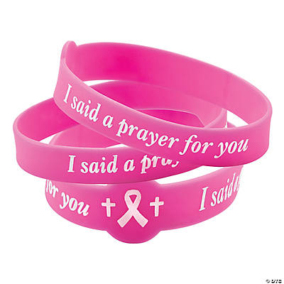 Pink Ribbon Cross Bracelets