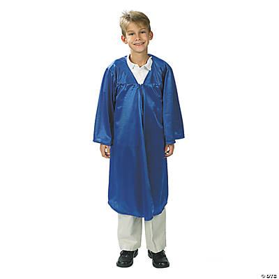 Kids Blue Shiny Elementary School Graduation Robe