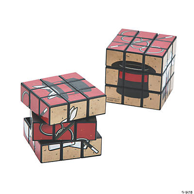 Party Favor Toys Halloween 18 Miniature Kids Rubiks Cube Type Puzzle Blocks