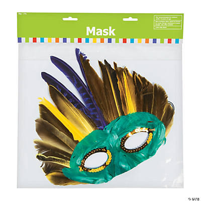 12 Piece Mardi Gras Feather Mask Assortment - Feather Masquerade Half Party  Masks : : Toys & Games