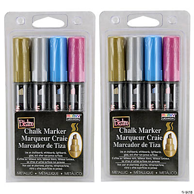 6 Marvy Black Extra Wide Chalkboard Marker