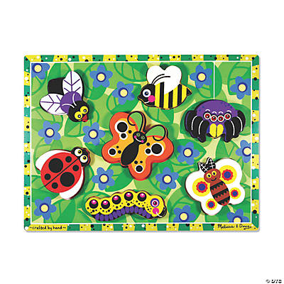 Melissa & Doug Insects Wooden Chunky Puzzle 7 pieces 