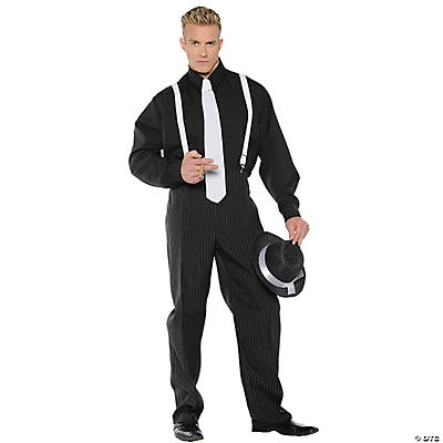 1920's Gangster 3-Piece Set Black Costume Accessories Adult, 57% OFF