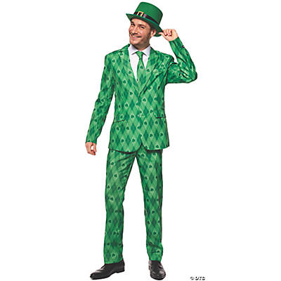 Men's Green Skin Suit Costume