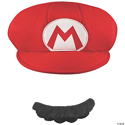 Men's Super Mario Bros.™ Red Mario Hat & Mustache