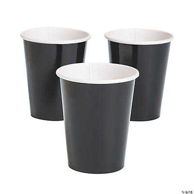 black paper cups