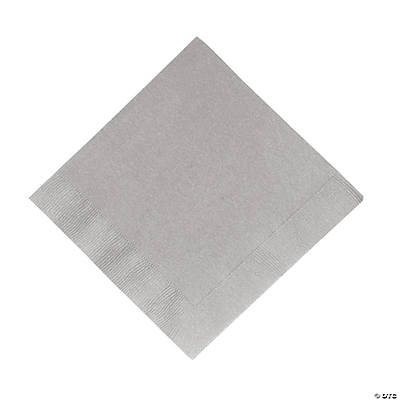 Metallic Silver Luncheon Napkins