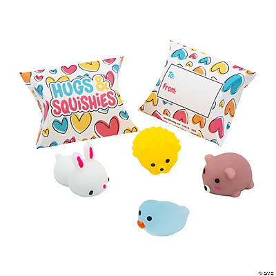Bulk Donut-Scented Slow-Rising Squishies Valentine Exchanges with Card for  24