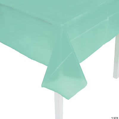 Mint Green Plastic Tablecloth