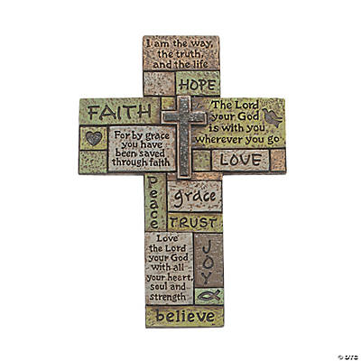Mosaic Verse Cross - Oriental Trading - Discontinued