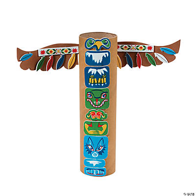 Native American Totem Pole Craft Kit - Oriental Trading - Discontinued