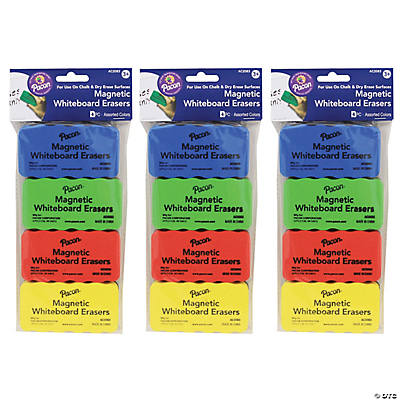 4 3/4" x 1 1/4" 12 Pack Rubber Gun Erasers Assorted Colors 