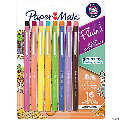 Paper Mate Flair Felt Tip Pens, Bold Tip (1.2 mm), Assorted Colors, 16  Count