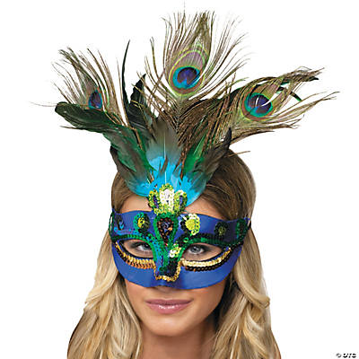 Peacock Feather Mask - Oriental Trading