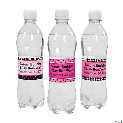 Personalized Breast Cancer Awareness Water Bottle Labels | Oriental Trading