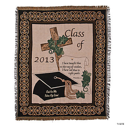 Personalized "Class of 2013" Religious Graduation Throw - Discontinued