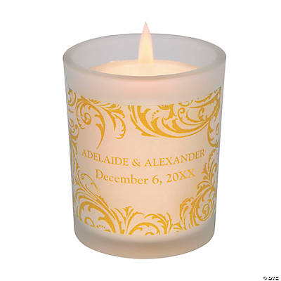 Candle Funeral Memorial Round Labels, White Premium Satin Gloss