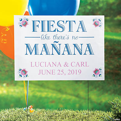 Personalized Fiesta Wedding Shower Yard Sign