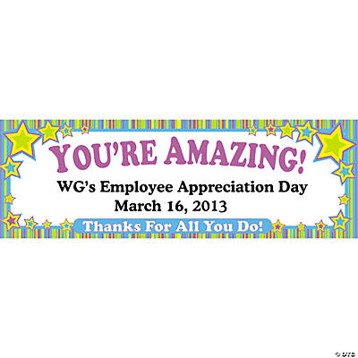 Personalized Medium Employee Appreciation Vinyl Banner ...