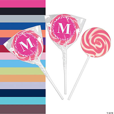 Personalized Monogram Swirl Lollipops