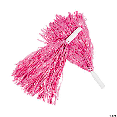 Pink Team Spirit Cheer Pom Poms 12 Pc