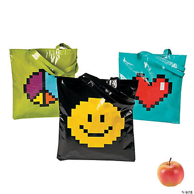 Pixel Character Tote Bags
