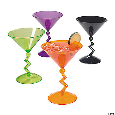 Plastic Halloween Martini Glasses