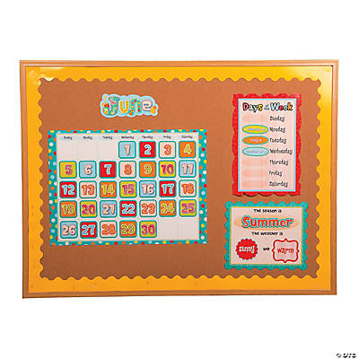 Polka Dot Calendar Bulletin Board Set