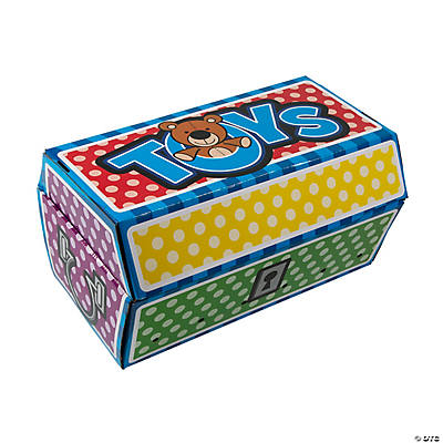 Fun Express Treasure Chest Treat Boxes - 1 Dozen (12 Count), 6.125" Size, Cardstock Pirate Party Favors