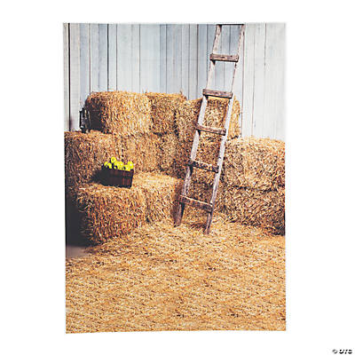 Hay & Harvest Illuminated Collapsible Large Faux Hay Bale 