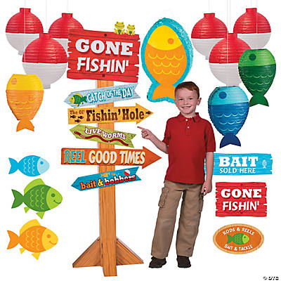 Little Fisherman Gone Fishing Party Supplies Tableware for 24