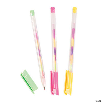 Rainbow Colored Ink Pens - Oriental Trading - Discontinued