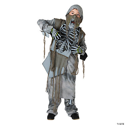 Boy's Silver Dragon Ninja Costume - Small