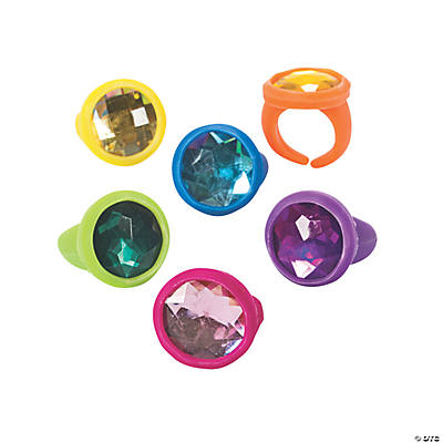 Holibanna 74pcs Colorful Toy Rings Funny Acrylic Plastic Ring Big Jewe –  ToysCentral - Europe