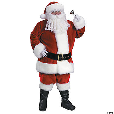 Premium Velvet Medium Santa Claus Suite Father Christmas Costume Party Outfit