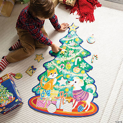 Shimmery Christmas Tree Floor Puzzle