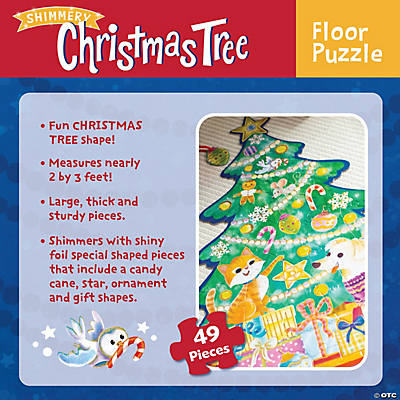 Shimmery Christmas Tree Floor Puzzle