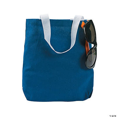 Small Blue Canvas Tote Bags