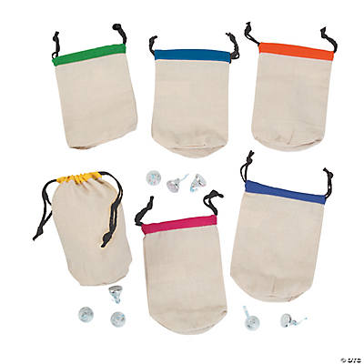 Mini canvas drawstring cheap bags