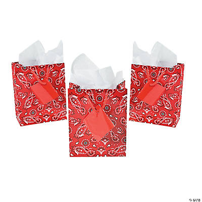 Small Red Bandana Gift Bags