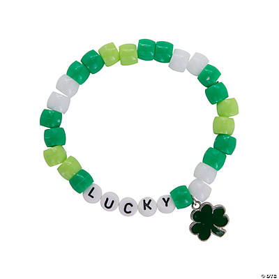St. Patrick’s Day Beaded Bracelet Craft Kit - Makes 12