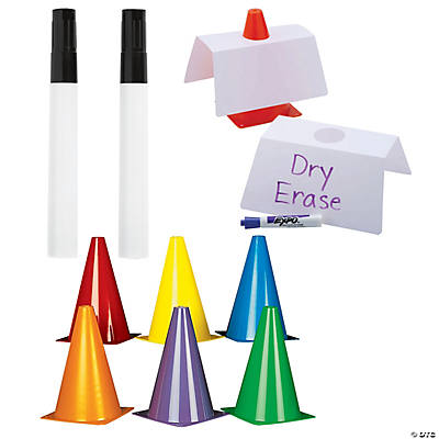 Bazic Bright Colors Chisel Tip Triangle Dry-Erase Markers (3/pack)