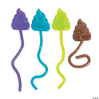 Set of 6 COLORFUL Emoji Poop Squirts 