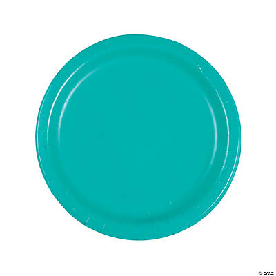 Aqua blue on sale paper plates