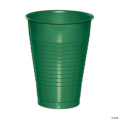12 Oz. Emerald Green Plastic Cups - 50 Ct.