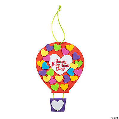 Valentine Hot Air Balloon Sign Craft Kit - Makes 12