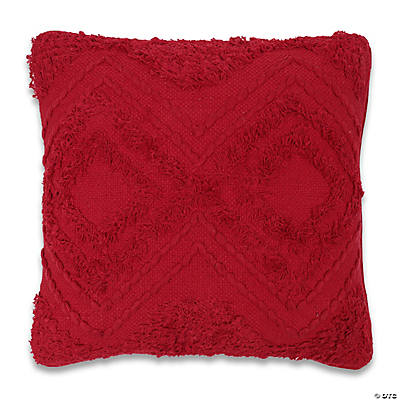 Presidio 18x 18 Square Indoor/Outdoor Pillow with Piping, 2-Pack - Red