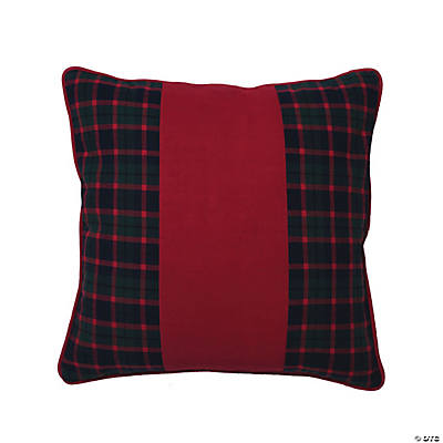 Presidio 18x 18 Square Indoor/Outdoor Pillow with Piping, 2-Pack - Red